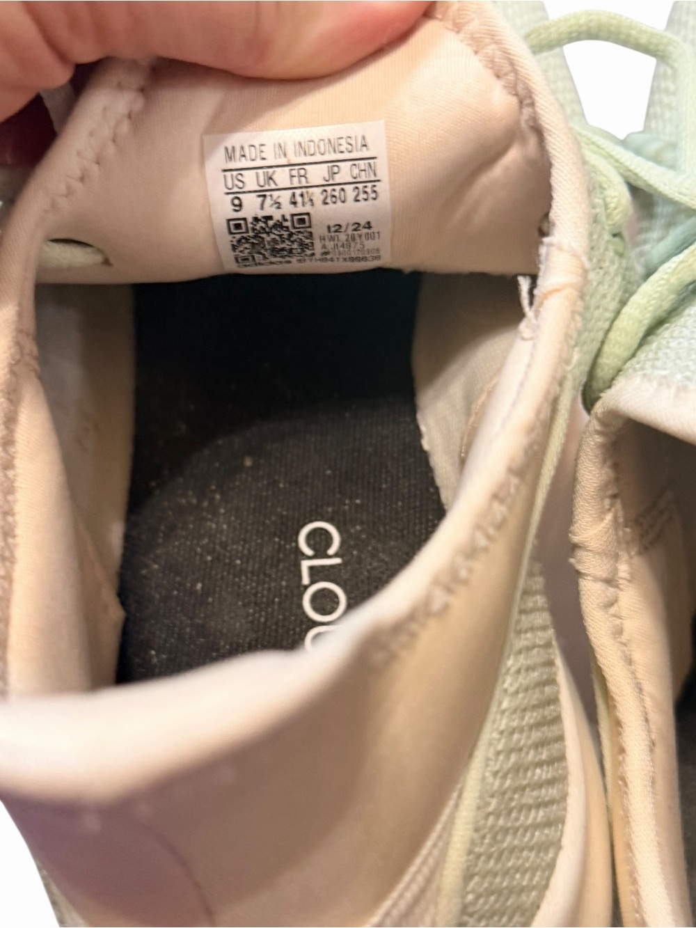 Adidas Cloudfoam Plus Sneakers Women 9 Mint Green Good Mesh Gum Sole F34975 - Picture 6 of 6